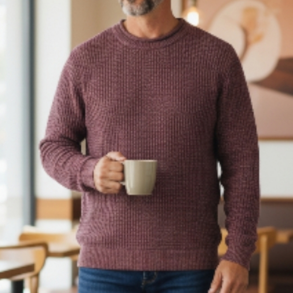 Old Navy Mens Crewneck Plum Wine Sweater XL